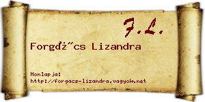 Forgács Lizandra névjegykártya